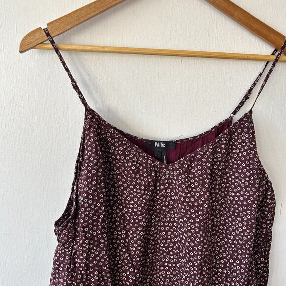 Paige Mini Dress Womens Small Purple Floral Cold Shoulder Lined - Picture 2 of 6